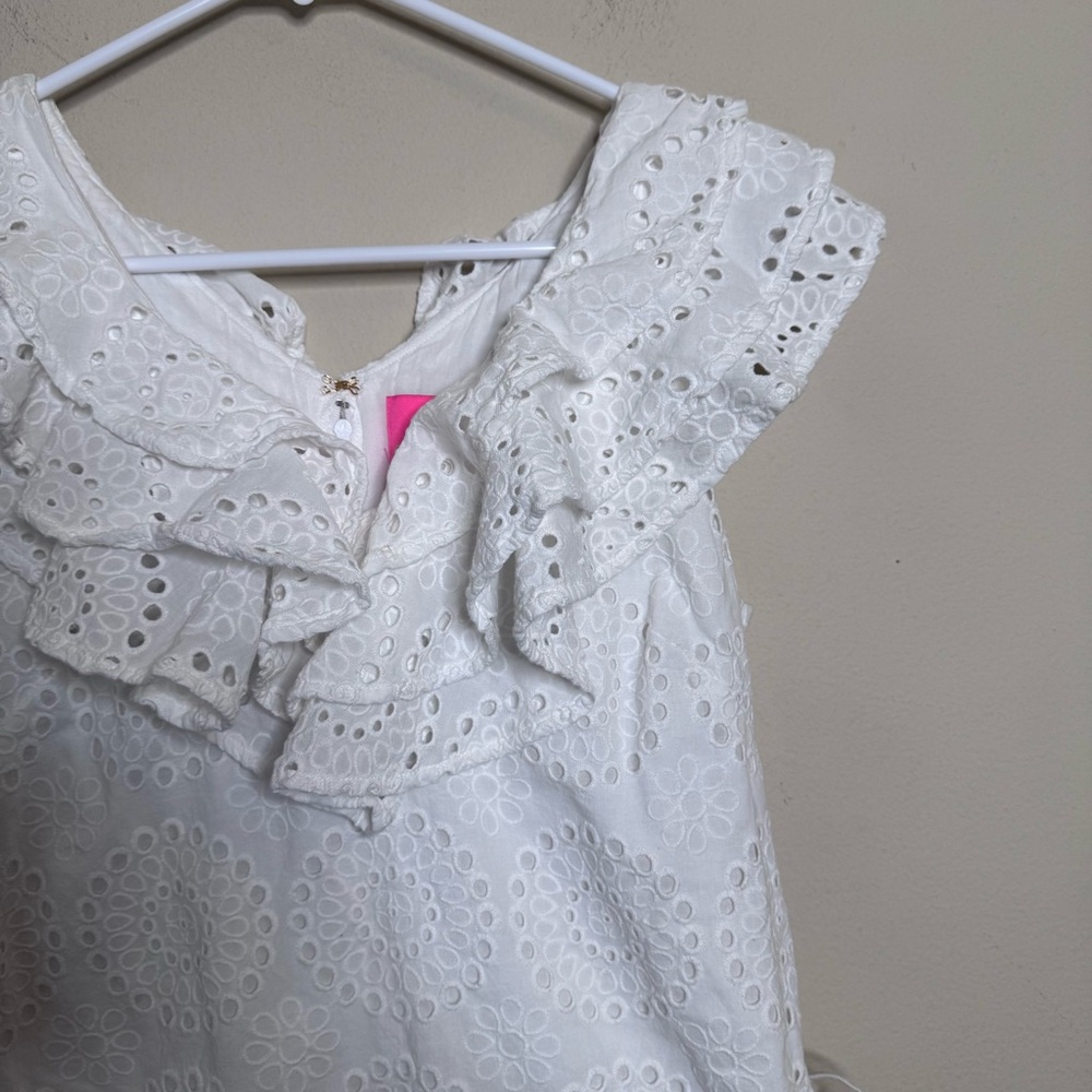 Lilly Pulitzer Emiline Circle Bloom Eyelet Romper - Picture 9 of 13